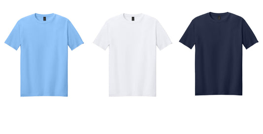 Cotton T-Shirt (Navy, White or Carolina Blue)