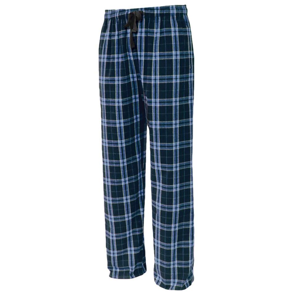 Navy/Carolina Blue Flannel Pants with Logo