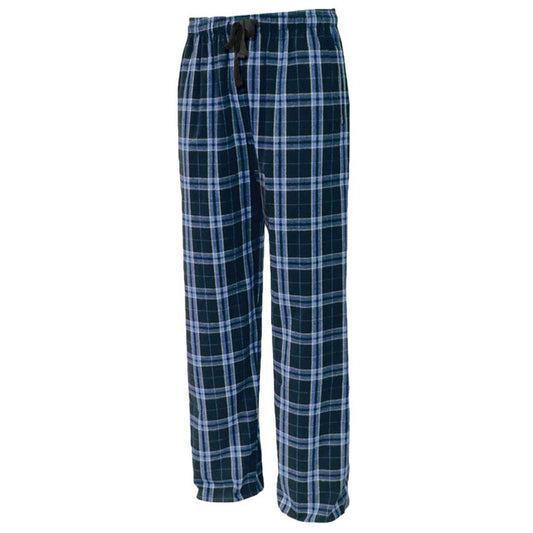 Navy/Carolina Blue Flannel Pants with Logo